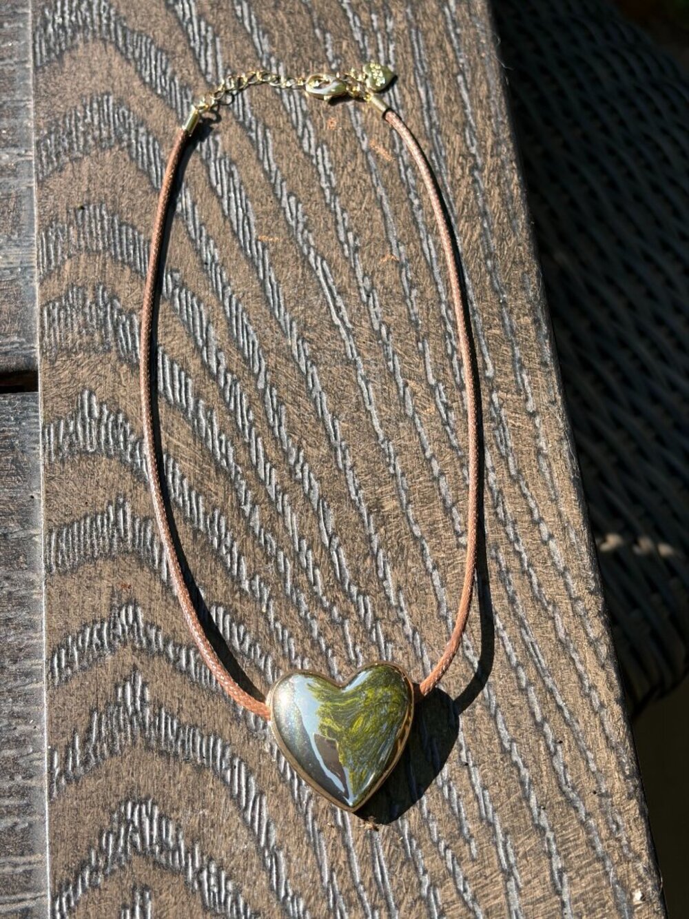 Altar'd State Gold Heart Pendant Necklace